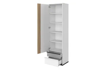 Metropolitan Garderobe 55x199 cm - Brun/Hvid/Lysgrå/Sort - Opbevaring - Tøjopbevaring - Garderobeskabe