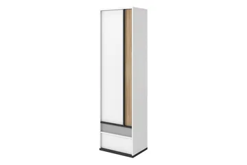 Metropolitan Garderobe 55x199 cm - Brun/Hvid/Lysgrå/Sort - Opbevaring - Tøjopbevaring - Garderobeskabe
