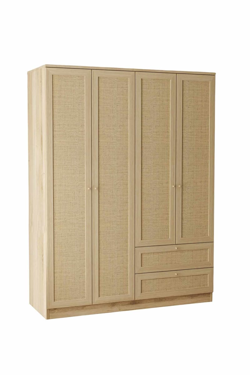 Meyloren garderobe 137x182 cm - Beige - Opbevaring - Tøjopbevaring - Garderobeskabe - Garderobeskab & klædeskab