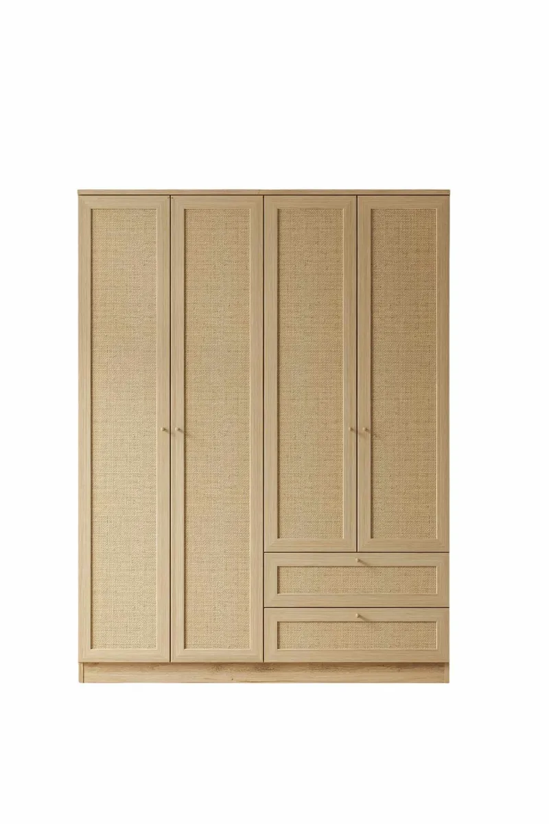 Meyloren garderobe 137x182 cm - Beige - Opbevaring - Tøjopbevaring - Garderobeskabe - Garderobeskab & klædeskab