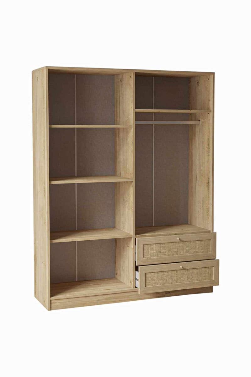 Meyloren garderobe 137x182 cm - Beige - Opbevaring - Tøjopbevaring - Garderobeskabe - Garderobeskab & klædeskab