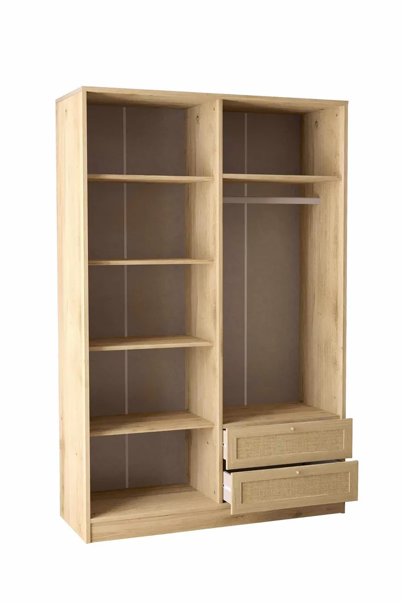 Meyloren garderobe 137x210 cm - Beige - Opbevaring - Tøjopbevaring - Garderobeskabe - Garderobeskab & klædeskab