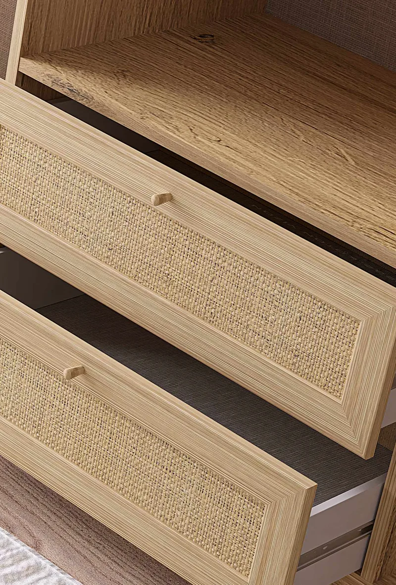 Meyloren garderobe 206x182 cm - Beige - Opbevaring - Tøjopbevaring - Garderobeskabe - Garderobeskab & klædeskab