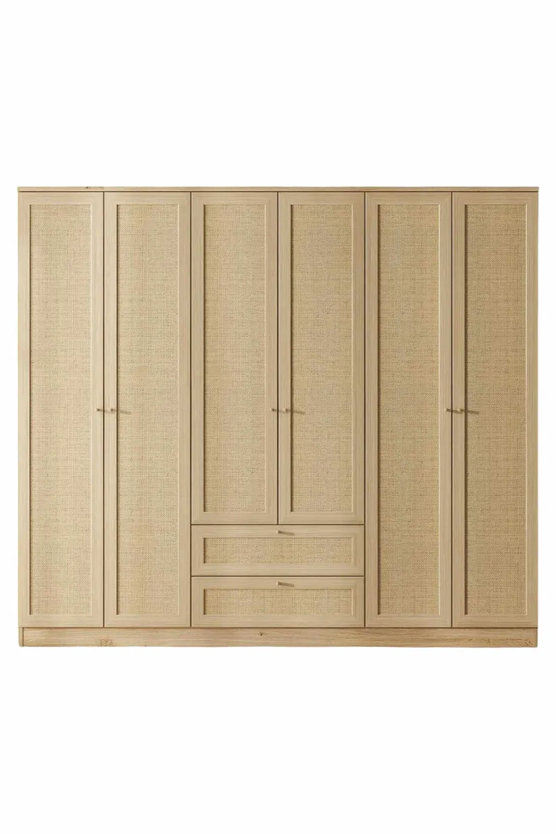 Meyloren garderobe 206x182 cm - Beige - Opbevaring - Tøjopbevaring - Garderobeskabe - Garderobeskab & klædeskab