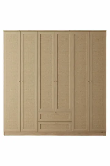 Meyloren garderobe 206x210 cm - Beige - Opbevaring - Tøjopbevaring - Garderobeskabe - Garderobeskab & klædeskab