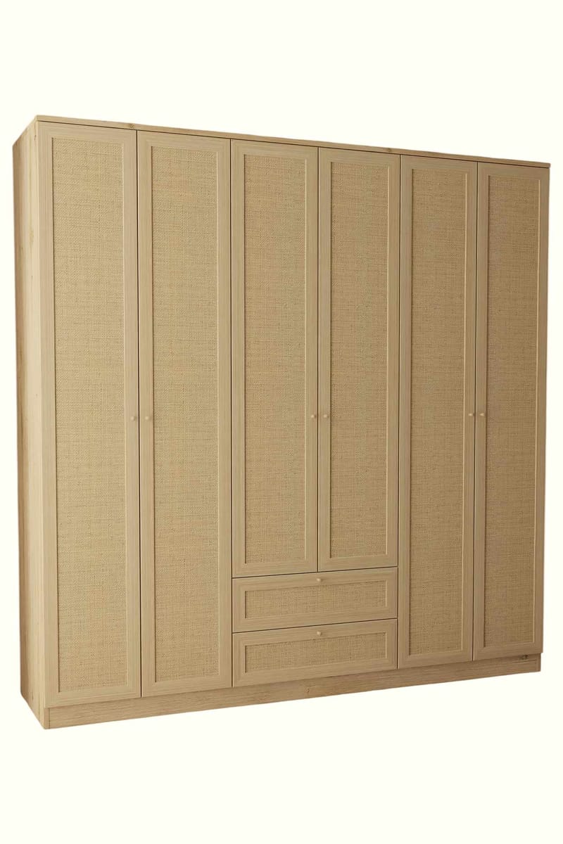 Meyloren garderobe 206x210 cm - Beige - Opbevaring - Tøjopbevaring - Garderobeskabe - Garderobeskab & klædeskab