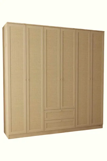 Meyloren garderobe 206x210 cm - Beige - Opbevaring - Tøjopbevaring - Garderobeskabe - Garderobeskab & klædeskab