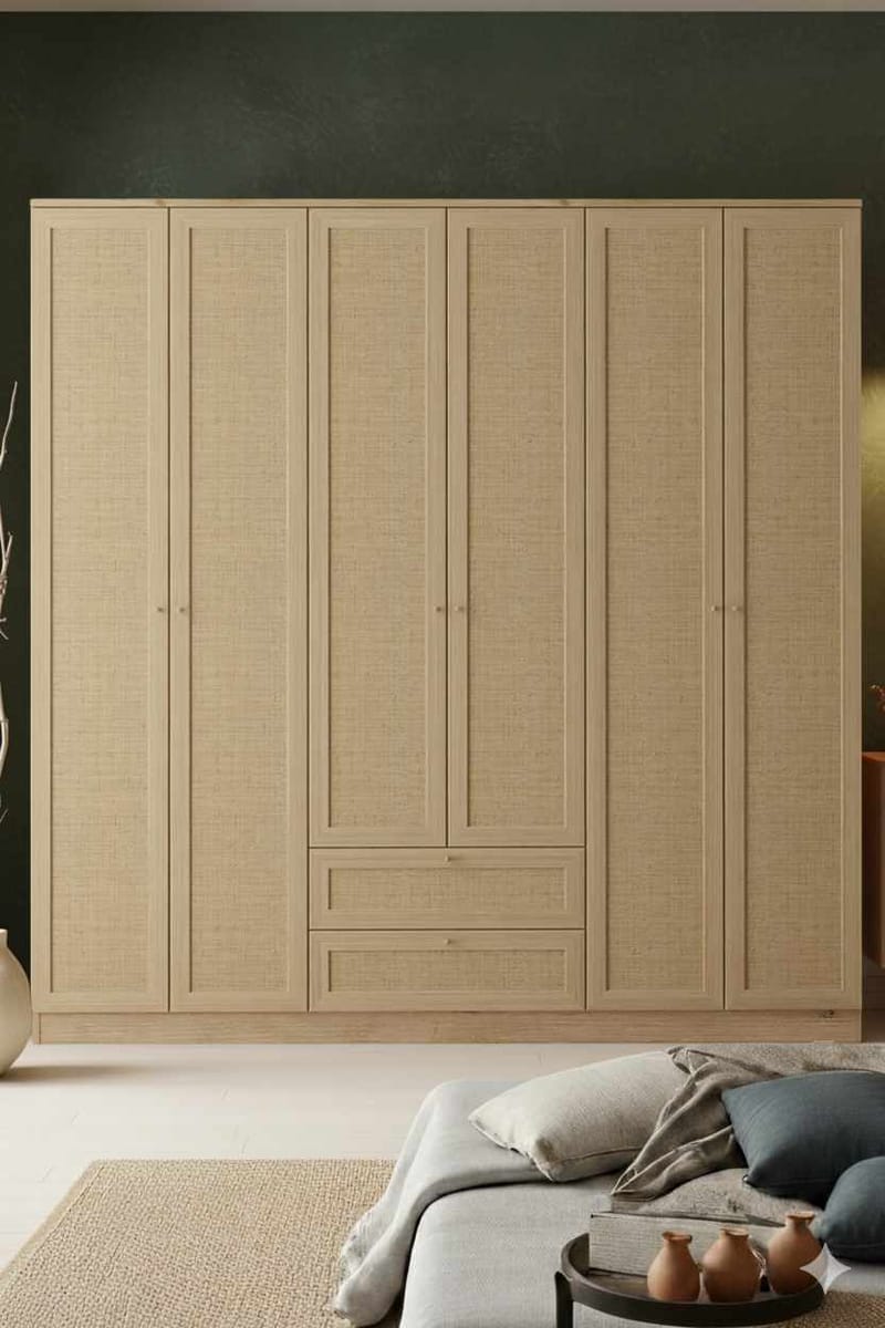 Meyloren garderobe 206x210 cm - Beige - Opbevaring - Tøjopbevaring - Garderobeskabe - Garderobeskab & klædeskab