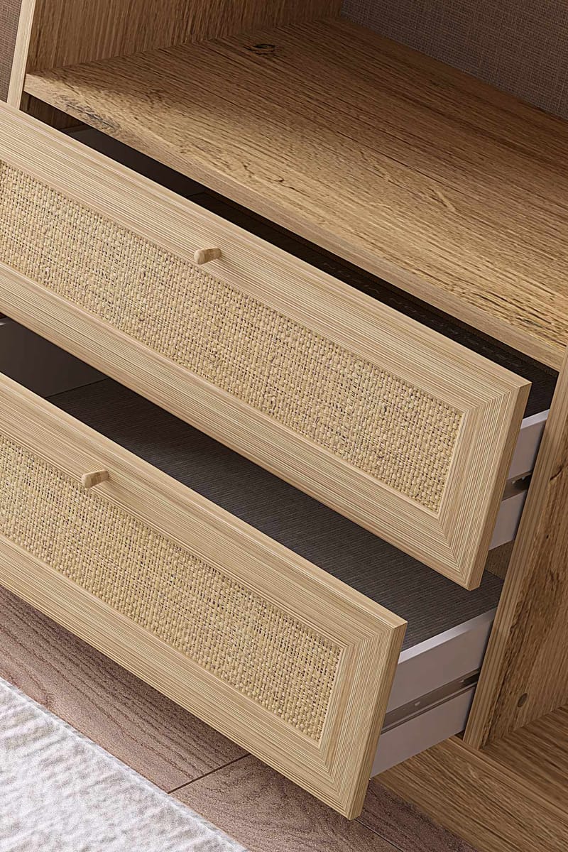 Meyloren garderobe 206x210 cm - Beige - Opbevaring - Tøjopbevaring - Garderobeskabe - Garderobeskab & klædeskab