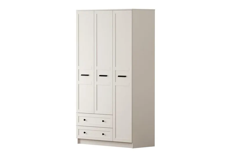 Meyra Garderobe 105x184 cm - Mat Hvid - Opbevaring - Tøjopbevaring - Garderobeskabe