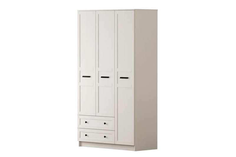 Meyra Garderobe 105x184 cm - Mat Hvid - Opbevaring - Tøjopbevaring - Garderobeskabe