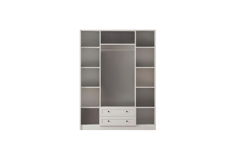 Meyra Garderobe 140x184 cm - Mat Hvid - Opbevaring - Tøjopbevaring - Garderobeskabe