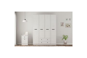Meyra Garderobe 140x184 cm - Mat Hvid - Opbevaring - Tøjopbevaring - Garderobeskabe