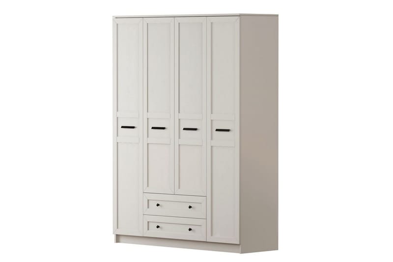 Meyra Garderobe 140x210 cm - Hvid - Opbevaring - Tøjopbevaring - Garderobeskabe