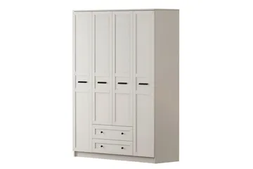 Meyra Garderobe 140x210 cm - Hvid - Opbevaring - Tøjopbevaring - Garderobeskabe