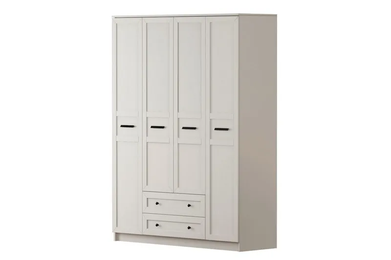 Meyra Garderobe 140x210 cm - Hvid - Opbevaring - Tøjopbevaring - Garderobeskabe