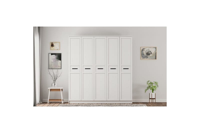 Meyra Garderobe 175x184 cm - Mat Hvid - Opbevaring - Tøjopbevaring - Garderobeskabe