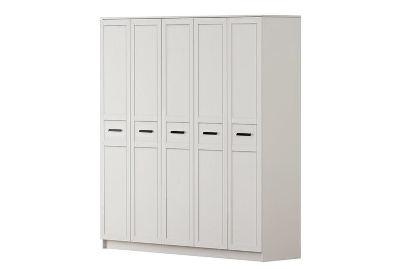 Meyra Garderobe 175x210 cm, Mat Hvid
