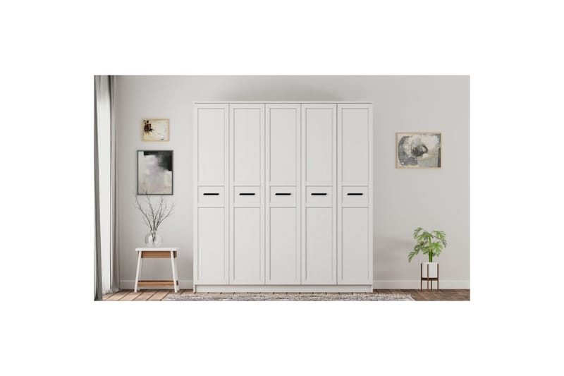 Meyra Garderobe 175x210 cm - Mat Hvid - Opbevaring - Tøjopbevaring - Garderobeskabe