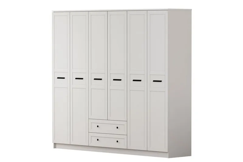 Meyra Garderobe 210x184 cm, Hvid