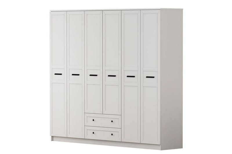 Meyra Garderobe 210x210 cm, Mat Hvid