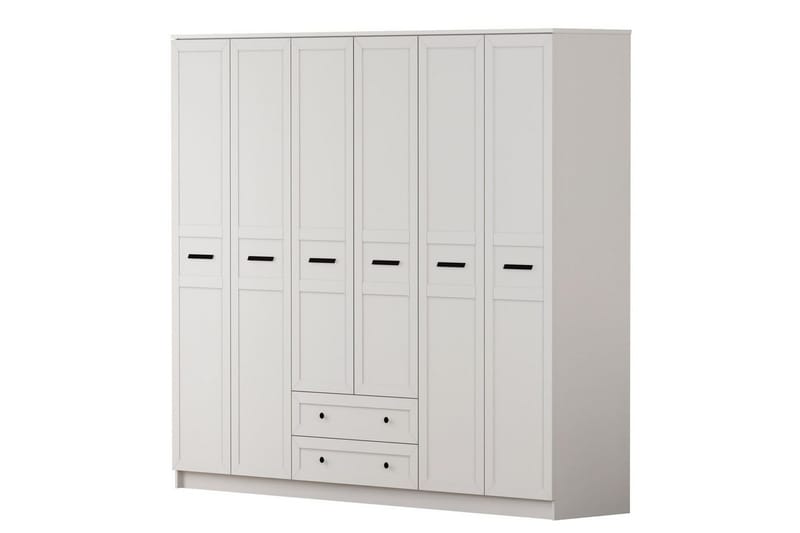 Meyra Garderobe 210x210 cm - Mat Hvid - Opbevaring - Tøjopbevaring - Garderobeskabe