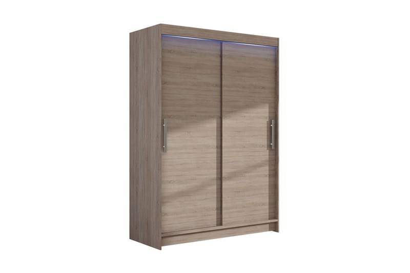 Miami garderobe 120x58x200 cm - Beige / Grå - Opbevaring - Tøjopbevaring - Garderobeskabe