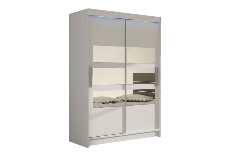 Miami garderobe 120x58x200 cm, Hvid