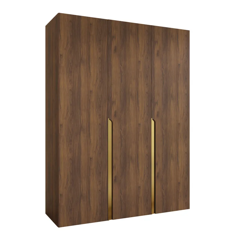 Milias Garderobe 150x202 cm, Brun/Guld
