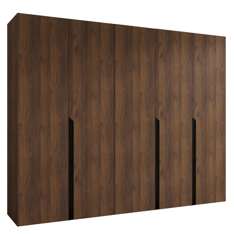 Milias Garderobe 250x202 cm, Brun/Sort