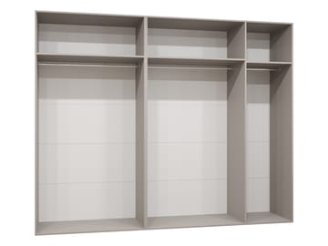 Milias Garderobe med spejl 250x202 cm - Brun/Sort - Opbevaring - Tøjopbevaring - Garderobeskabe