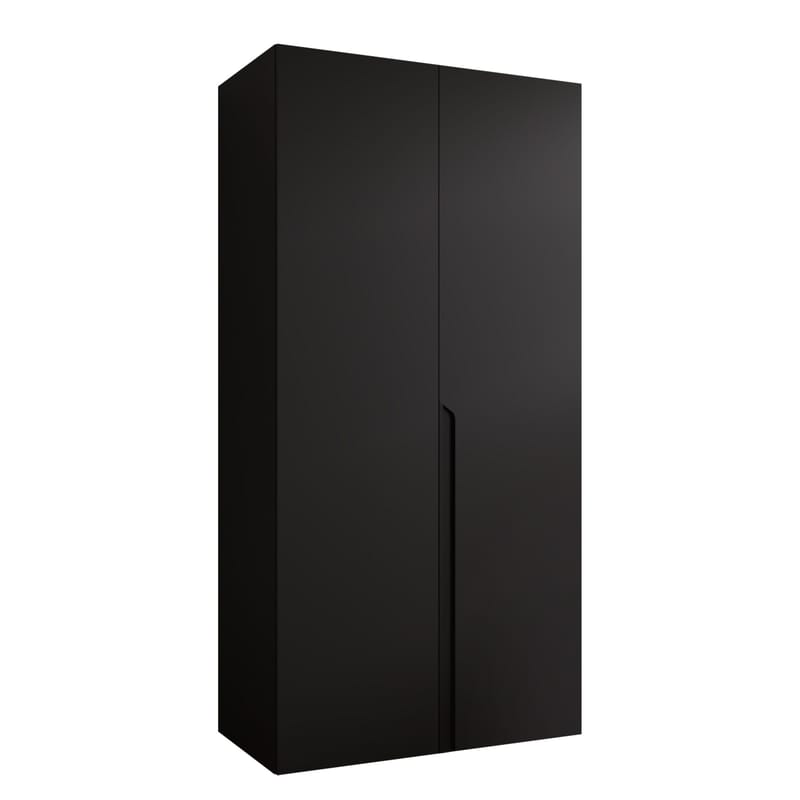 Milias Garderobeskab 100x202 cm - sort - Opbevaring - Tøjopbevaring - Garderobeskabe - Garderobeskab & klædeskab