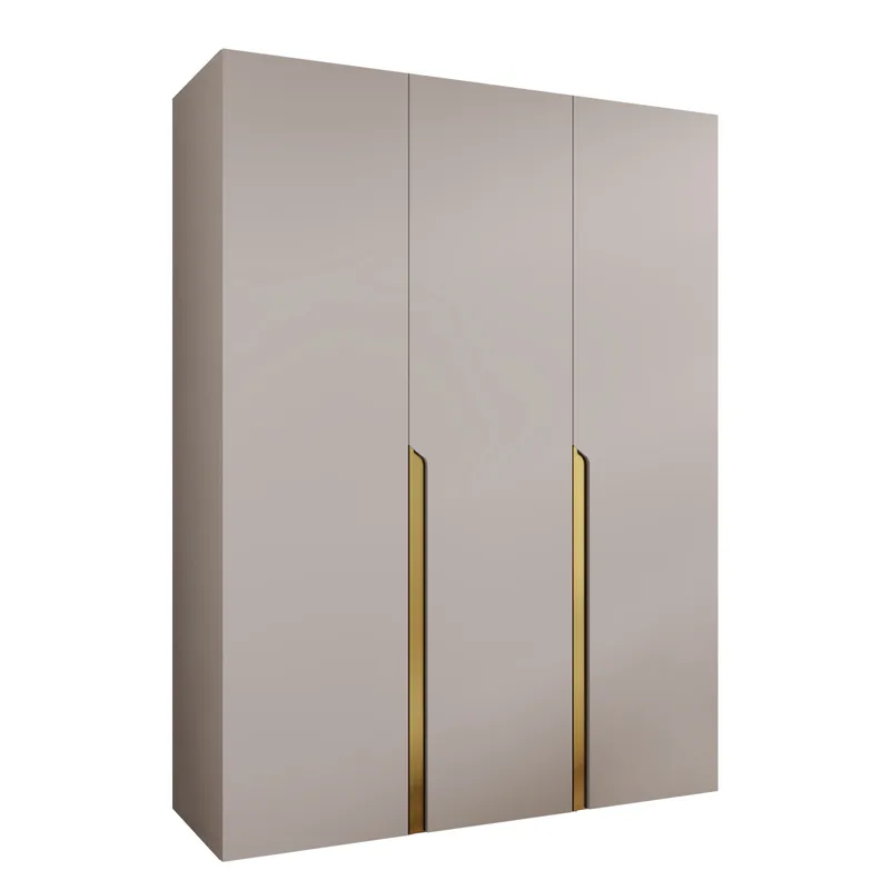 Milias Garderobeskab 150x202 cm, beige, guld