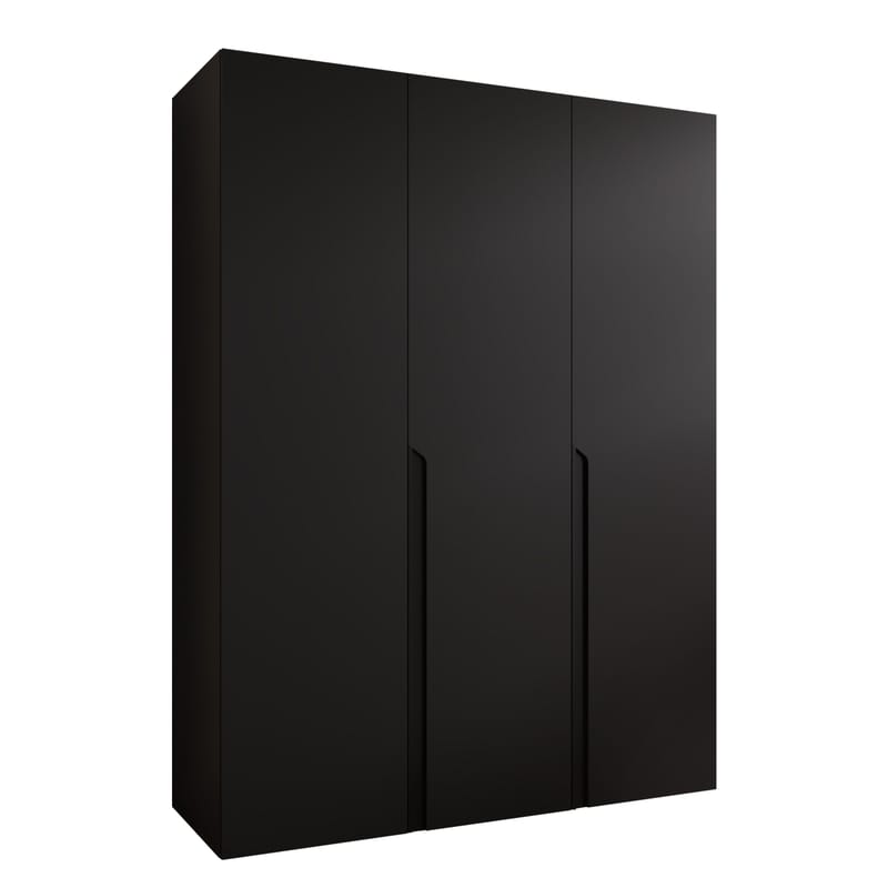 Milias Garderobeskab 150x202 cm - sort - Opbevaring - Tøjopbevaring - Garderobeskabe - Garderobeskab & klædeskab