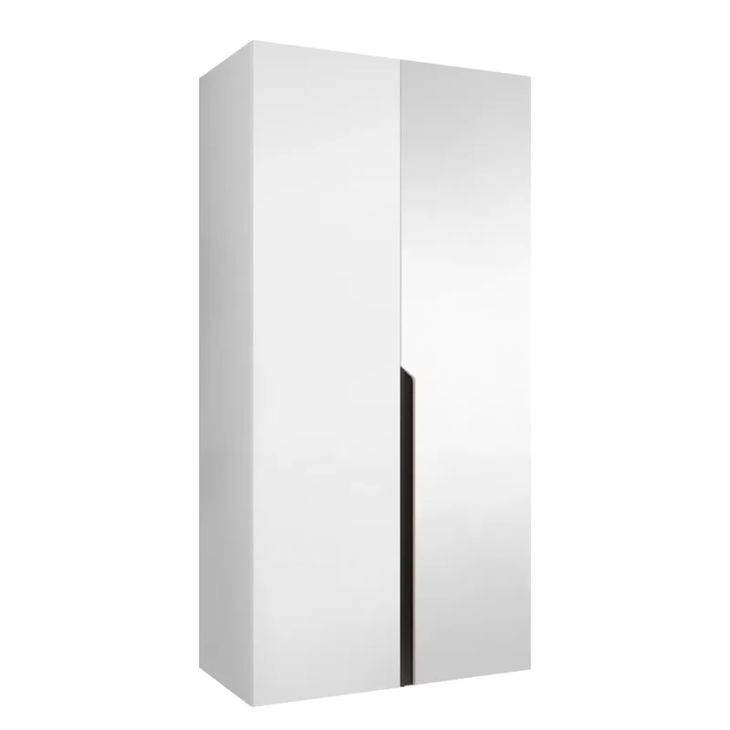 Milias Garderobeskab med spejl 100x202 cm, hvid