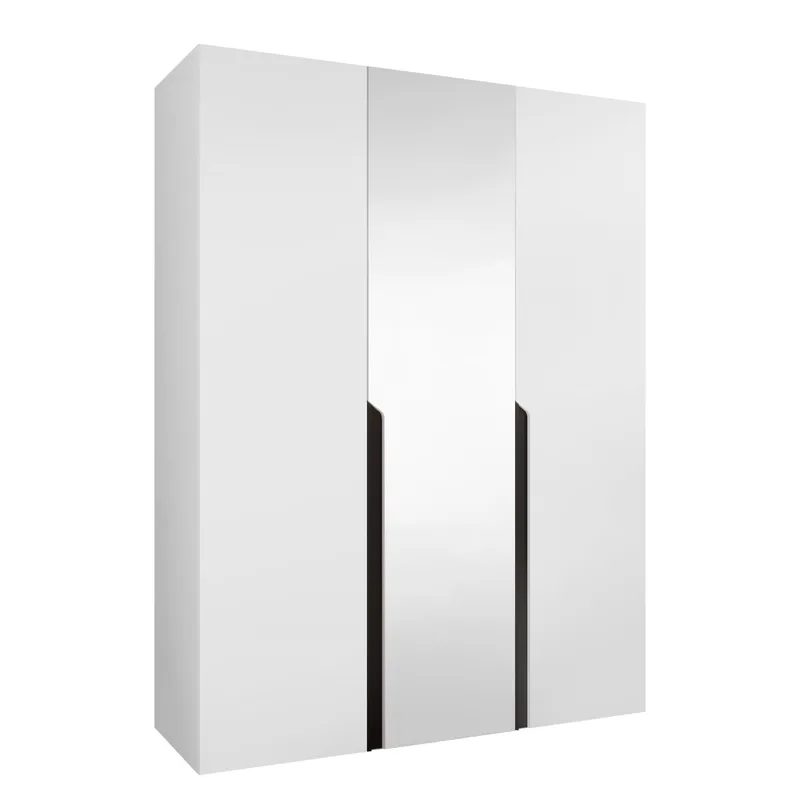 Milias Garderobeskab med spejl 150x202 cm, hvid