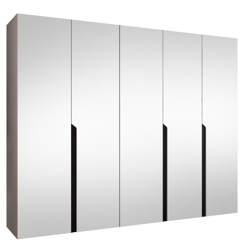 Milias Garderobeskab med spejl 250x202 cm, beige