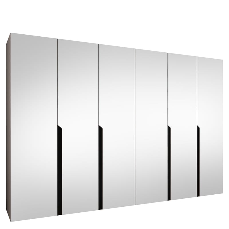 Milias Garderobeskab med spejl 300x202 cm, beige