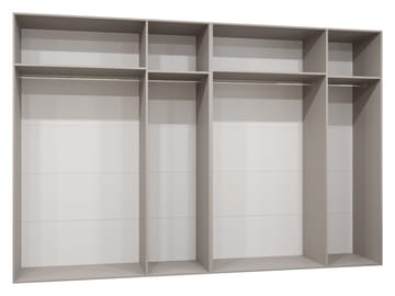 Milias Garderobeskab med spejl 300x202 cm - sort - Opbevaring - Tøjopbevaring - Garderobeskabe - Garderobeskab & klædeskab
