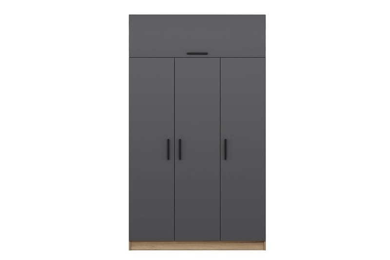 Minar Garderobe 135 cm - Grå/Brun - Opbevaring - Tøjopbevaring - Garderobeskabe