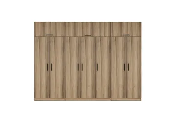 Minar Garderobe 315x235 cm - Valnød - Opbevaring - Tøjopbevaring - Garderobeskabe