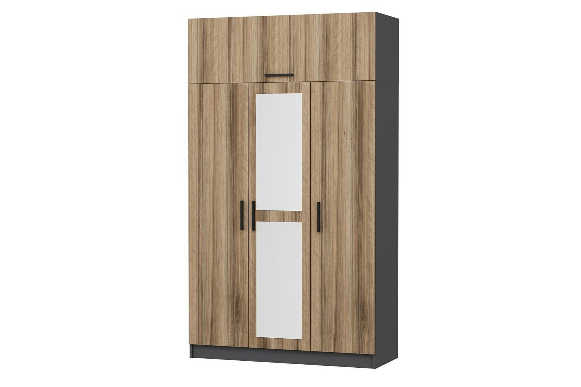 Minar Garderobe med Spejl - Brun - Opbevaring - Tøjopbevaring - Garderobeskabe