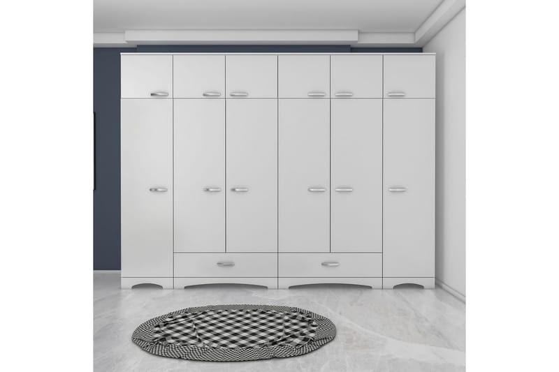 Miralis Garderobesskåp 245x226 cm, Hvid
