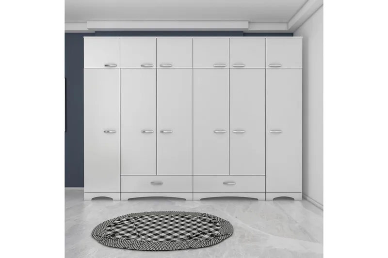 Miralis Garderobesskåp 245x226 cm, Hvid
