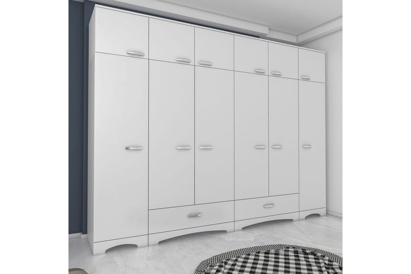 Miralis Garderobesskåp 245x226 cm - Hvid - Opbevaring - Tøjopbevaring - Garderobeskabe - Garderobeskab & klædeskab