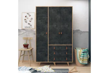 Mod design garderobe - Grå / træ - Opbevaring - Tøjopbevaring - Garderobeskabe