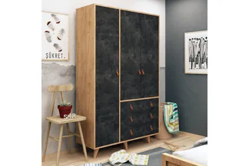 Mod design garderobe - Grå / træ - Opbevaring - Tøjopbevaring - Garderobeskabe