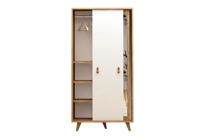 Mod Design garderobe Spejl - Træ / hvid - Opbevaring - Tøjopbevaring - Garderobeskabe