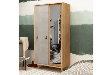Mod design garderobe - Træ / grå - Opbevaring - Tøjopbevaring - Garderobeskabe