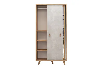 Mod design garderobe - Træ / grå - Opbevaring - Tøjopbevaring - Garderobeskabe